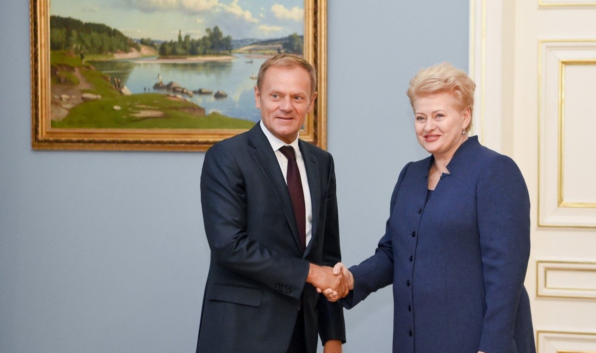 Dalia Grybauskaitė with Donald Tusk meeting in Vilnius