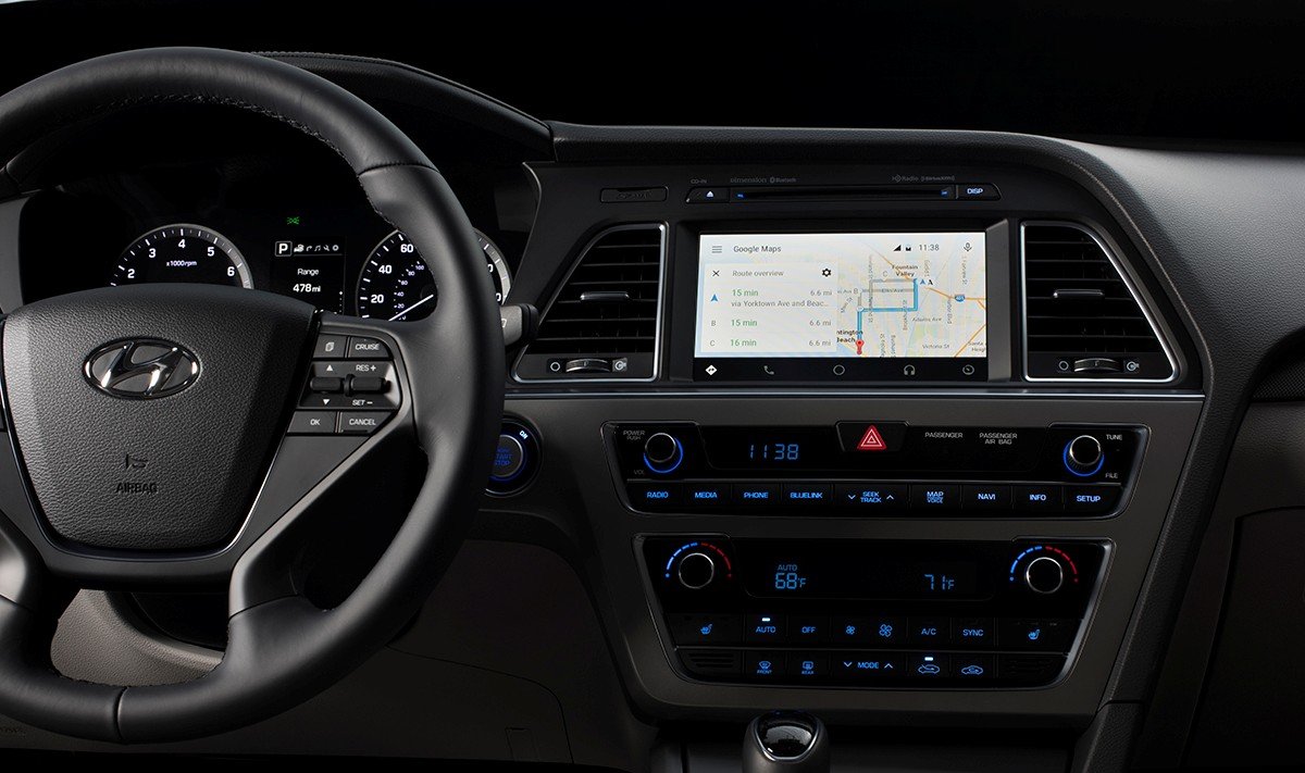 Android Auto sistema Hyundai automobilyje