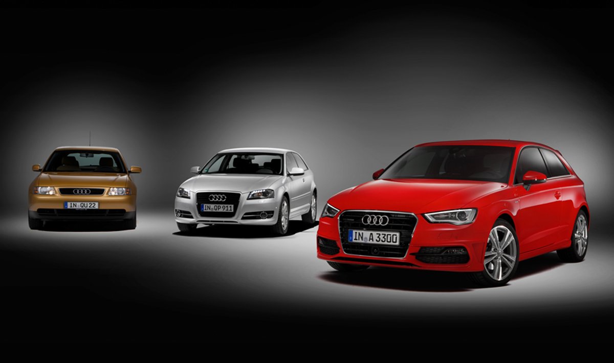 Audi A3 - skirtingų kartų modeliai