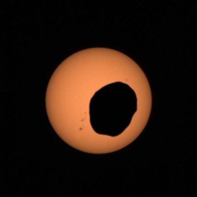Fobas uždengia Saulę. NASA nuotr.