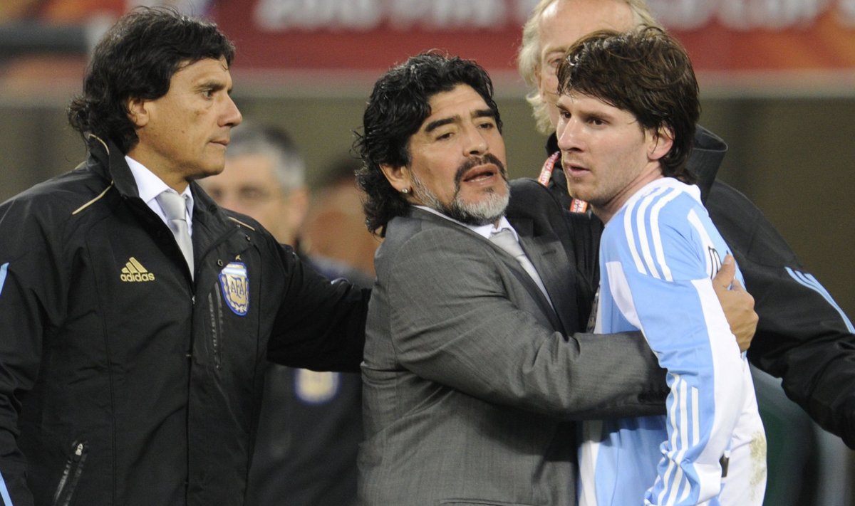  Diego Maradona ir Lionelis Messi