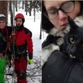 Vilniečiai aukščio neišsigando: išlaisvino bejėgį katiną iš savaitę trukusių kančių