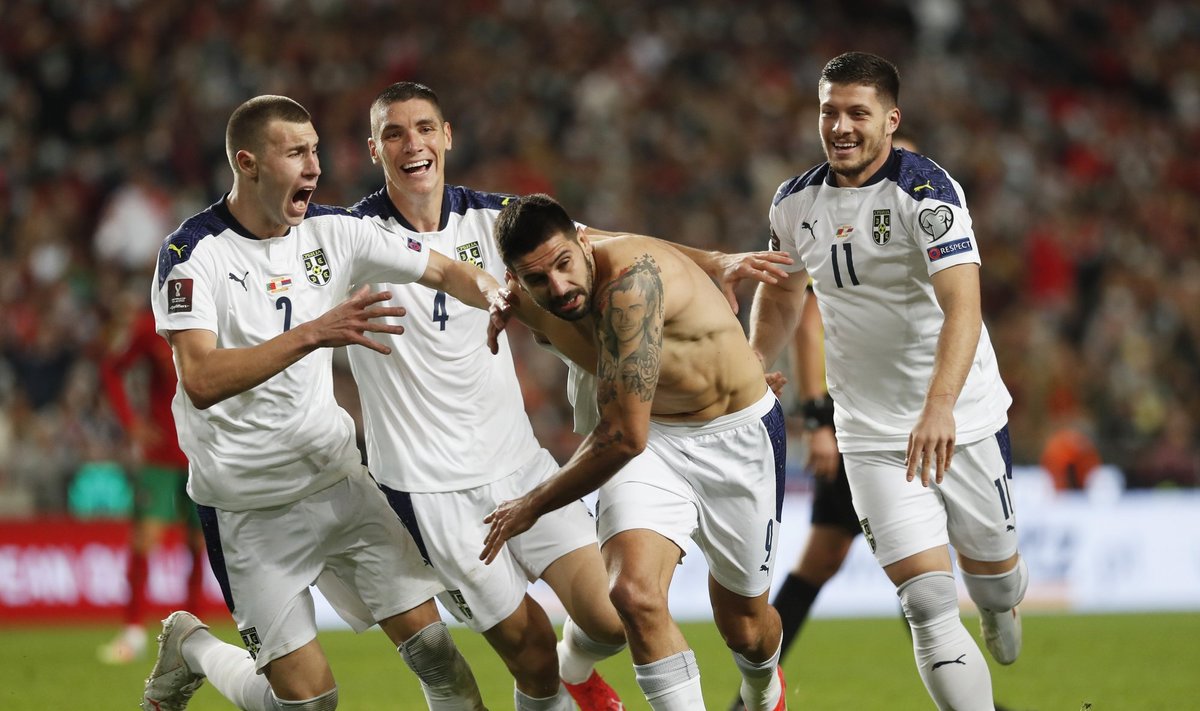 Portugalus palaužę serbai dramatiškai išplėšė kelialapį į pasaulio čempionatą