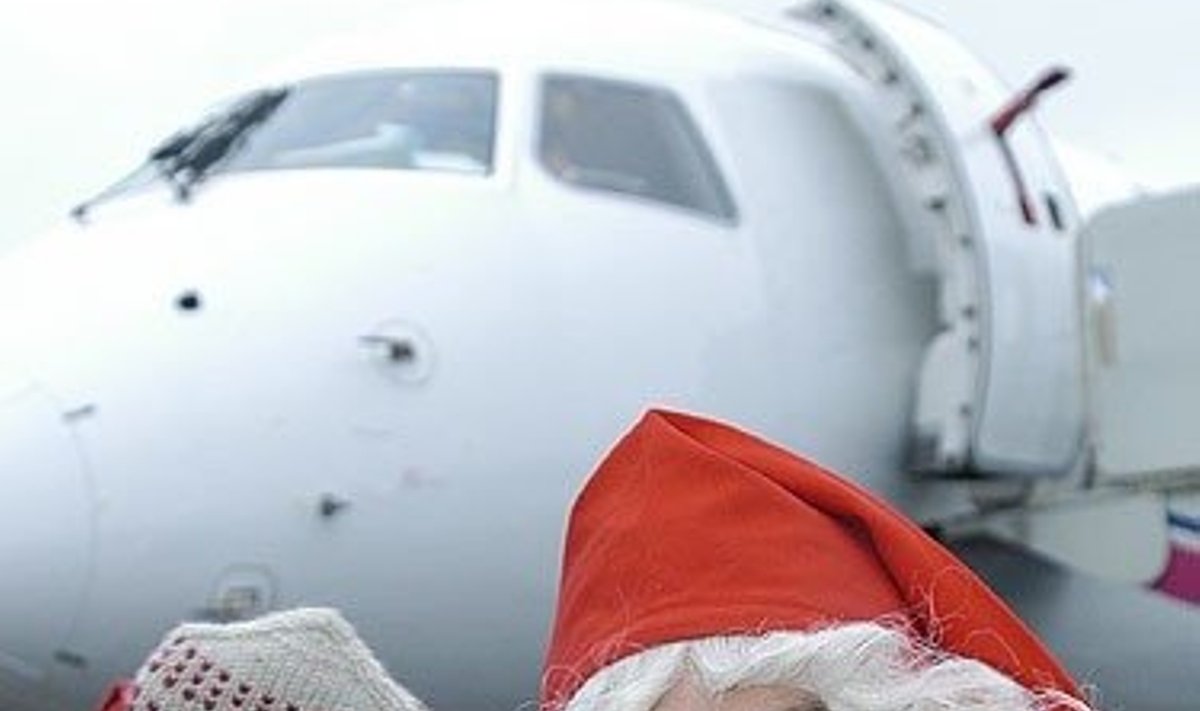 Į Vilniu atskrido Kalėdų Senelis iš Laplandijos
