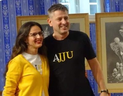 Andrius Seselskas su žmona Jurgita