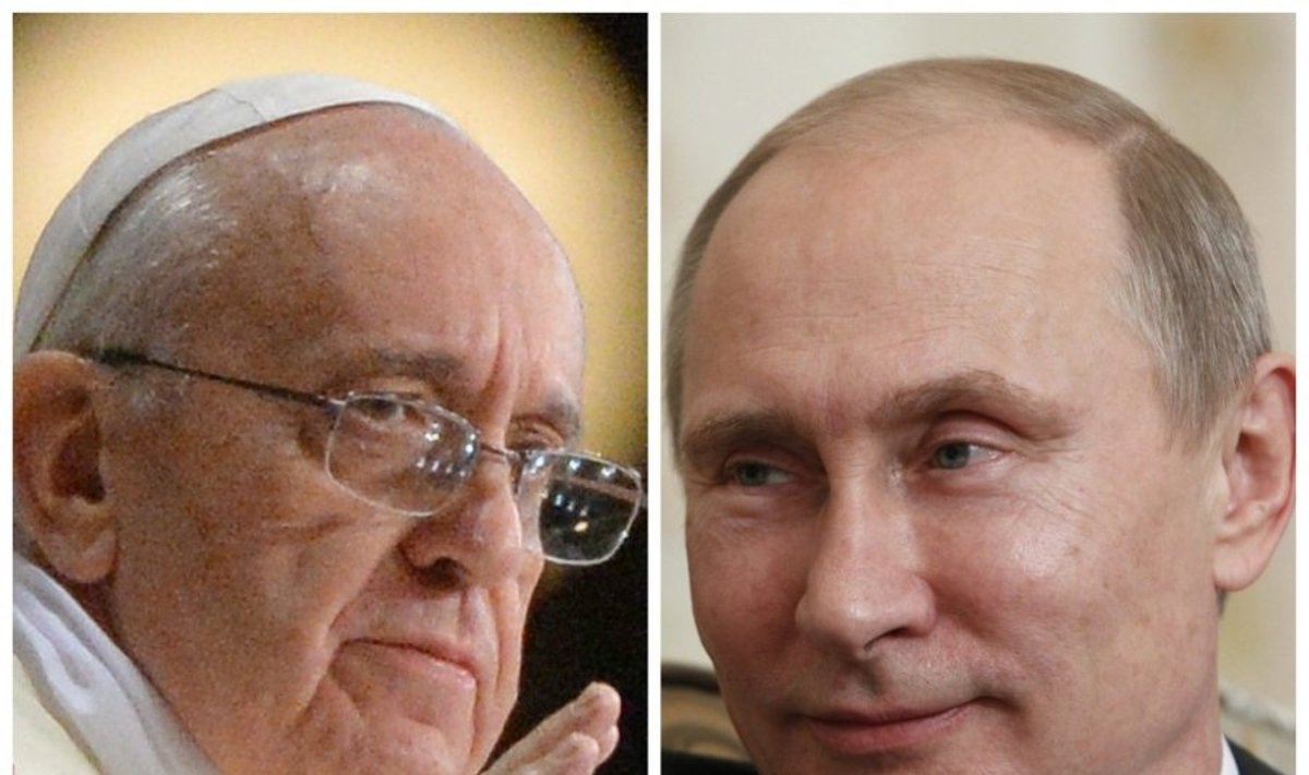 Popiežius Pranciškus ir Vladimiras Putinas, DELFI montažas