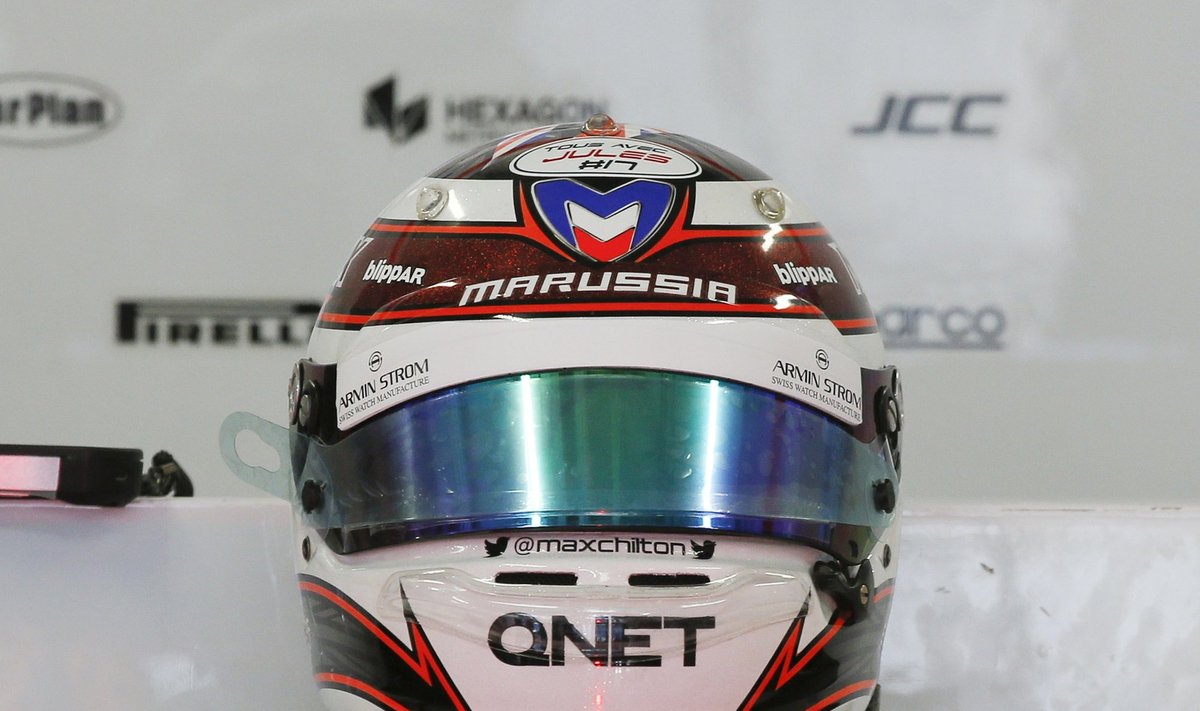 "Marussia" komandos piloto šalmas