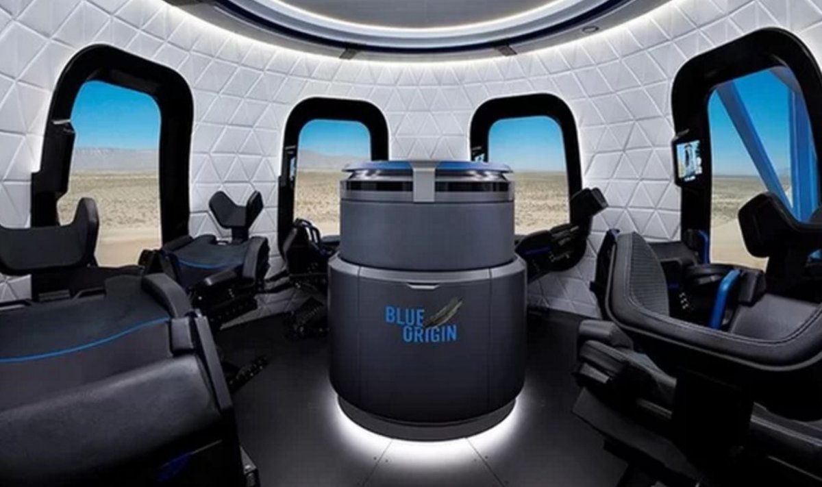 Leista pažvelgti į kosmoso turizmo kapsulę New Shepard, Blue Origin nuotr.