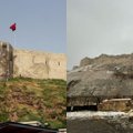 [Delfi trumpai] Prieš ir po: žemės drebėjimas Turkijoje smarkiai apgriovė 2000 metų senumo pilį