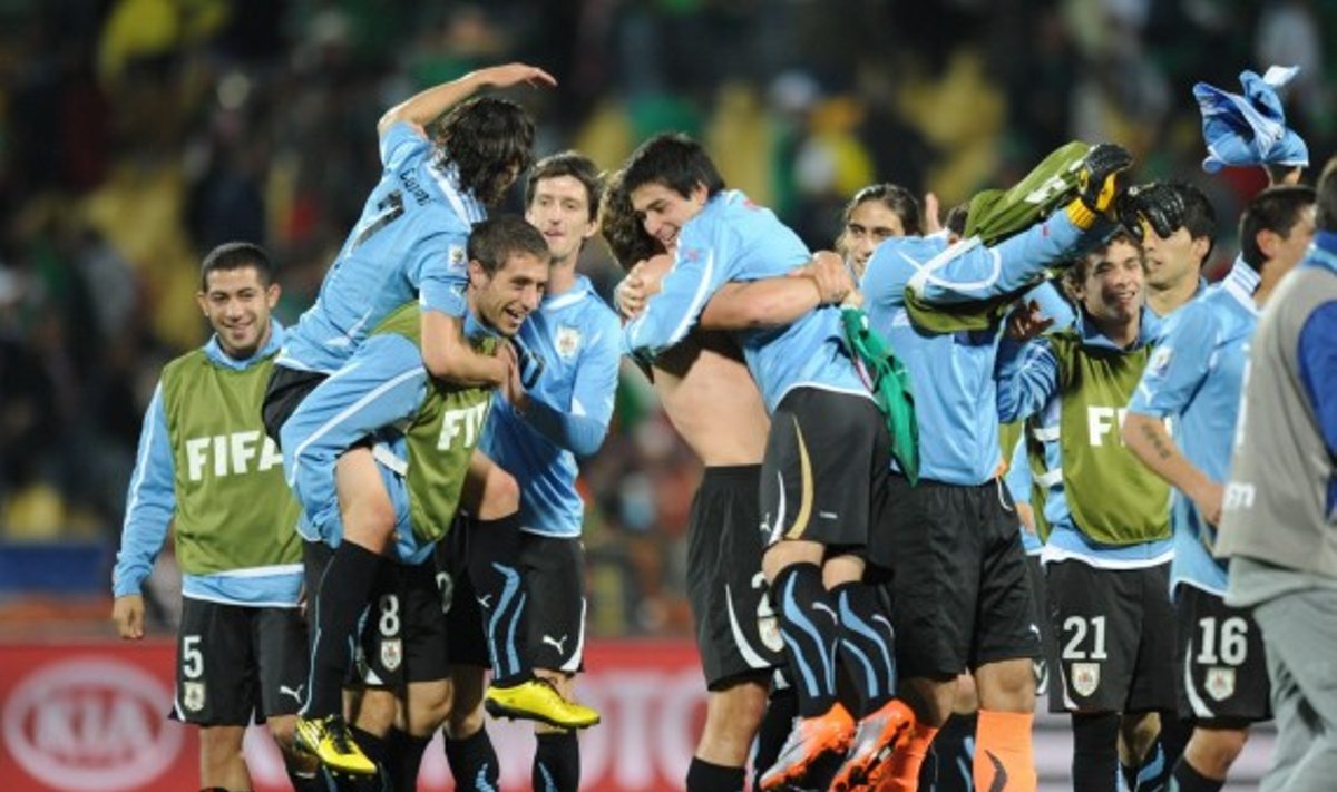 Urugvajaus futbolininkai grupėje užėmė pirmą vietą