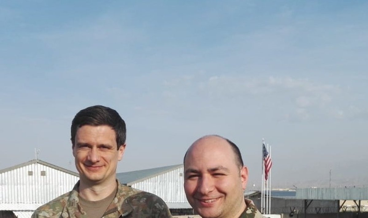 Irmantas Grubinskas (kairėje) misijoje Afganistane