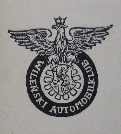 Vilniaus automobilių klubo emblema. 1930m. LCVA