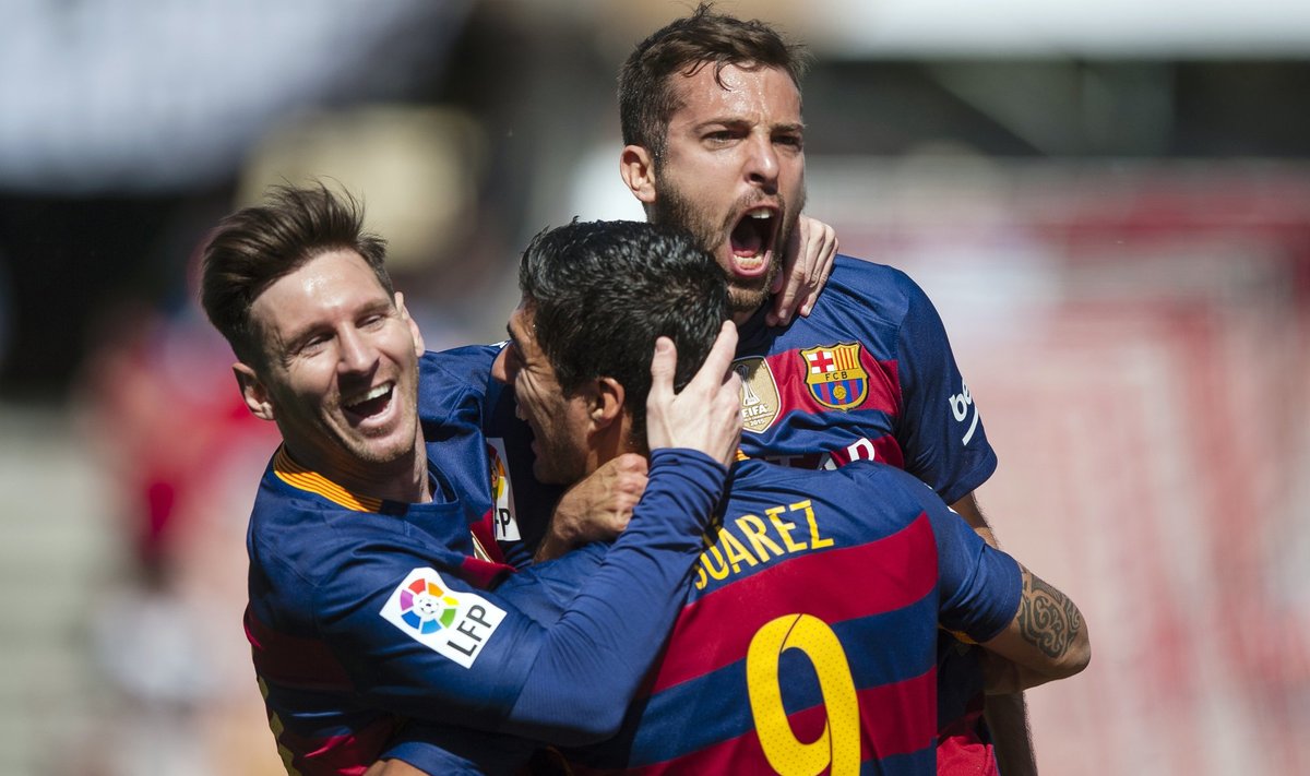 Trys Luiso Suarezo įvarčiai padovanojo „Barcai“ Ispanijos čempionės titulą