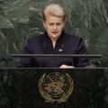 D. Grybauskaitė: veto teisę Saugumo Taryboje būtina apriboti