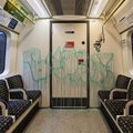 Londono traukinyje atsiradęs Banksy grafitis koronaviruso tema pašalintas
