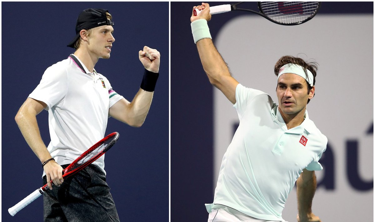 Denisas Šapovalovas ir Rogeris Federeris