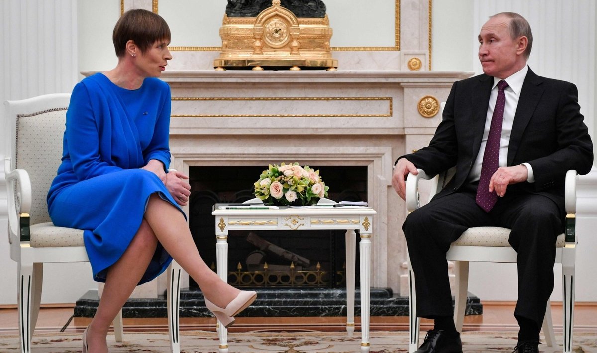 Estijos prezidentė Kaljulaid ir V.Putinas