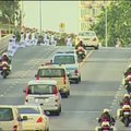 Mirusio Tailando karaliaus palaikai iškilmingai atvežti iš ligoninės į rūmus