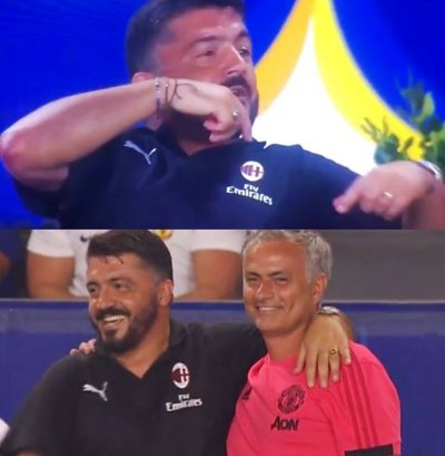 Jode Mourinho ir Gennaro Gattuso