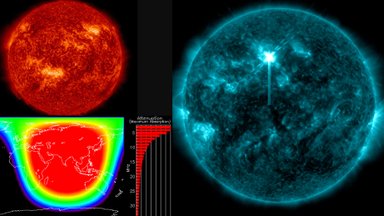 Saulė į Žemę ką tik paleido galingiausios kategorijos žybsnių seriją, fiksuojami ryšio sutrikimai, laukiama geomagnetinės audros