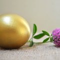 Velykų stalo dekorui - auksinis kiaušinis