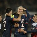 Prancūzijos pirmenybėse PSG ekipa sutriuškino „Lyon“ futbolininkus