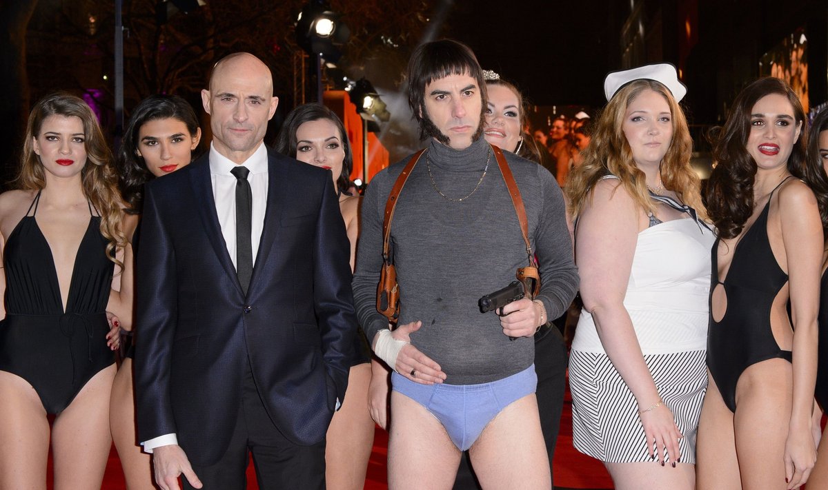 Sacha Baronas Cohenas su filmo "Grimsby" aktoriais