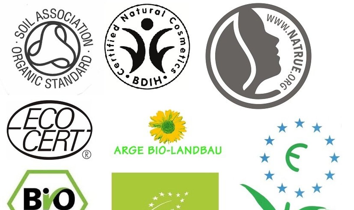 Dažniausiai Europoje naudojami ekologiškus produktus žymintys ženklai 