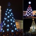 Kalėdų eglės sužibo didžiuosiuose Lietuvos miestuose