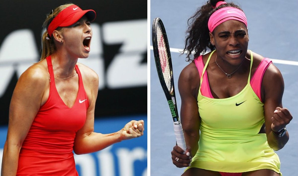 Marija Šarapova ir Serena Williams (AFP/Reuters/Scanpix nuotr.)