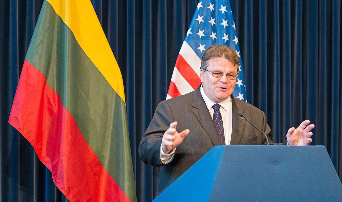 Foreign Minister Linas Linkevicius speaking at the Ronald Reagan Presidential Library  Photo Ludo Segers