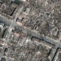 Palydovo vaizdai iš Mariupolio: visi miesto kvartalai centre yra sunaikinti