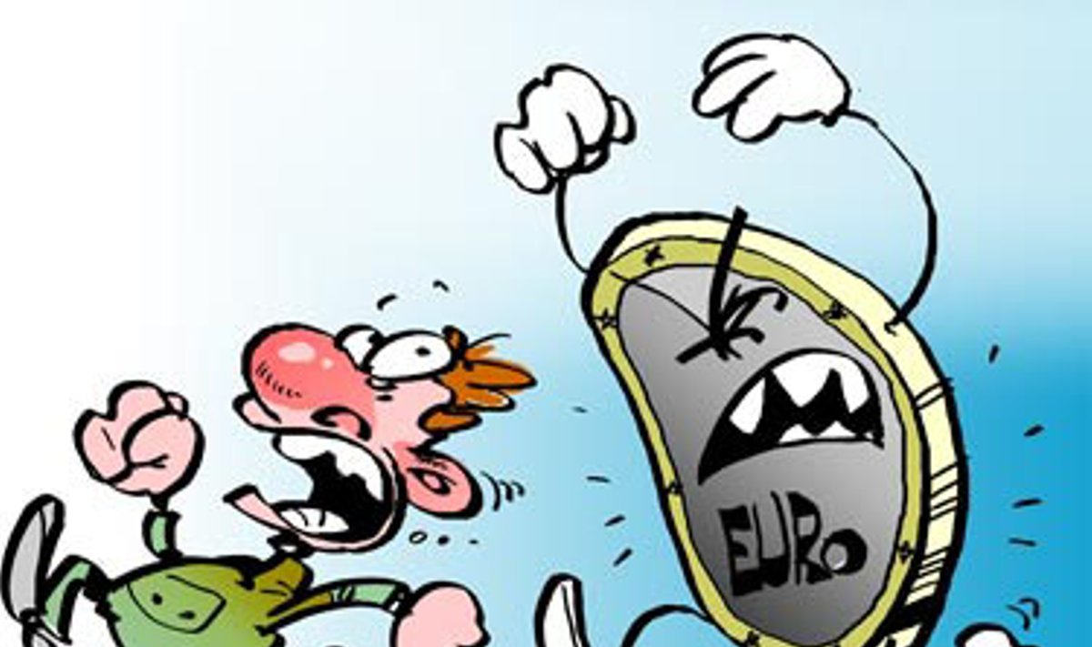 Euro įvedimas - karikatūra