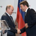Italijos premjeras pažadėjo V. Putinui siekti švelninti sankcijas