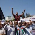 Gazos Ruože palestiniečiai protestuoja prieš JAV Artimųjų Rytų ekonomikos planą