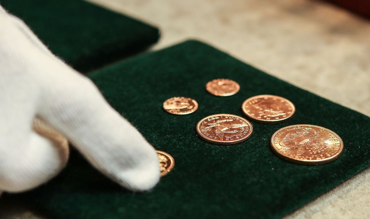 Pristatytas auksinių monetų lobis rastas Užupyje