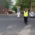 Fantastinio filmo scenarijus gatvėse – eismą trikdė pabėgęs robotas