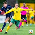 Lietuvos jaunieji futbolininkai minimaliu skirtumu nusileido škotams
