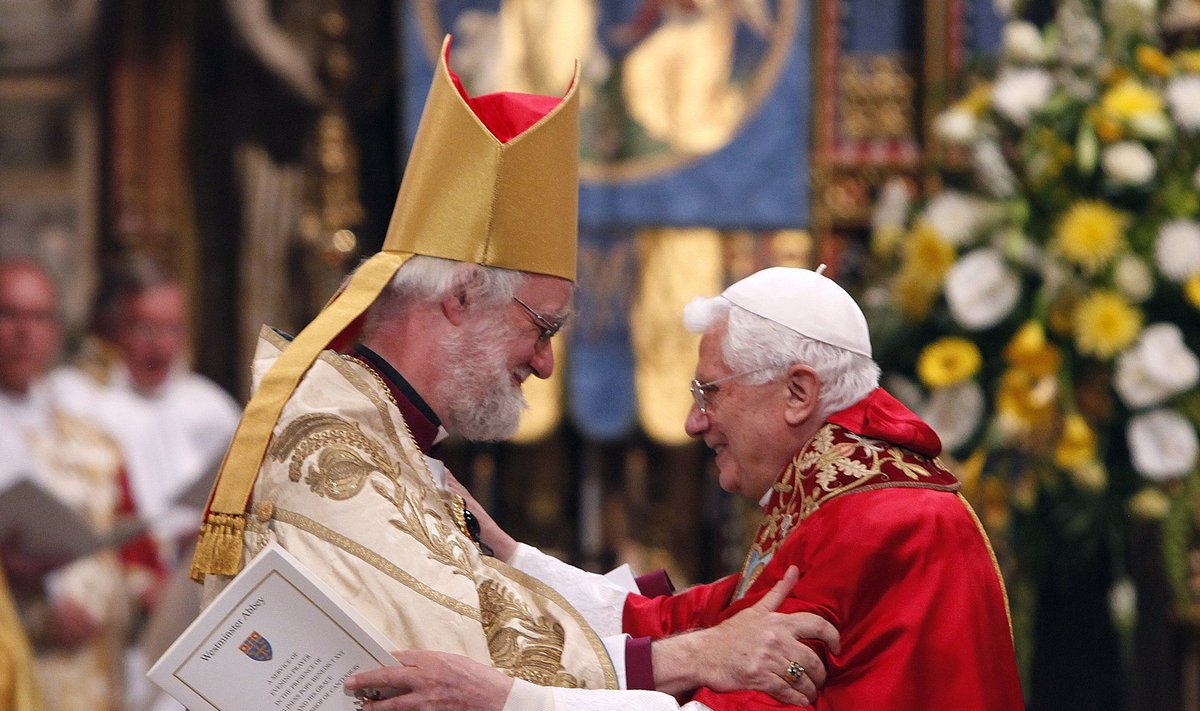 Kenterberio arkivyskupas Rowanas Williamsas ir popiežius Benediktas XVI