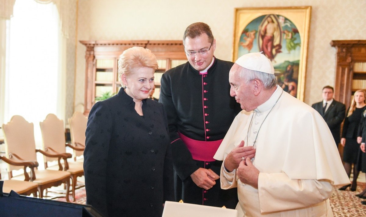 Dalia Grybauskaitė susitinka su popiežiumi Pranciškumi