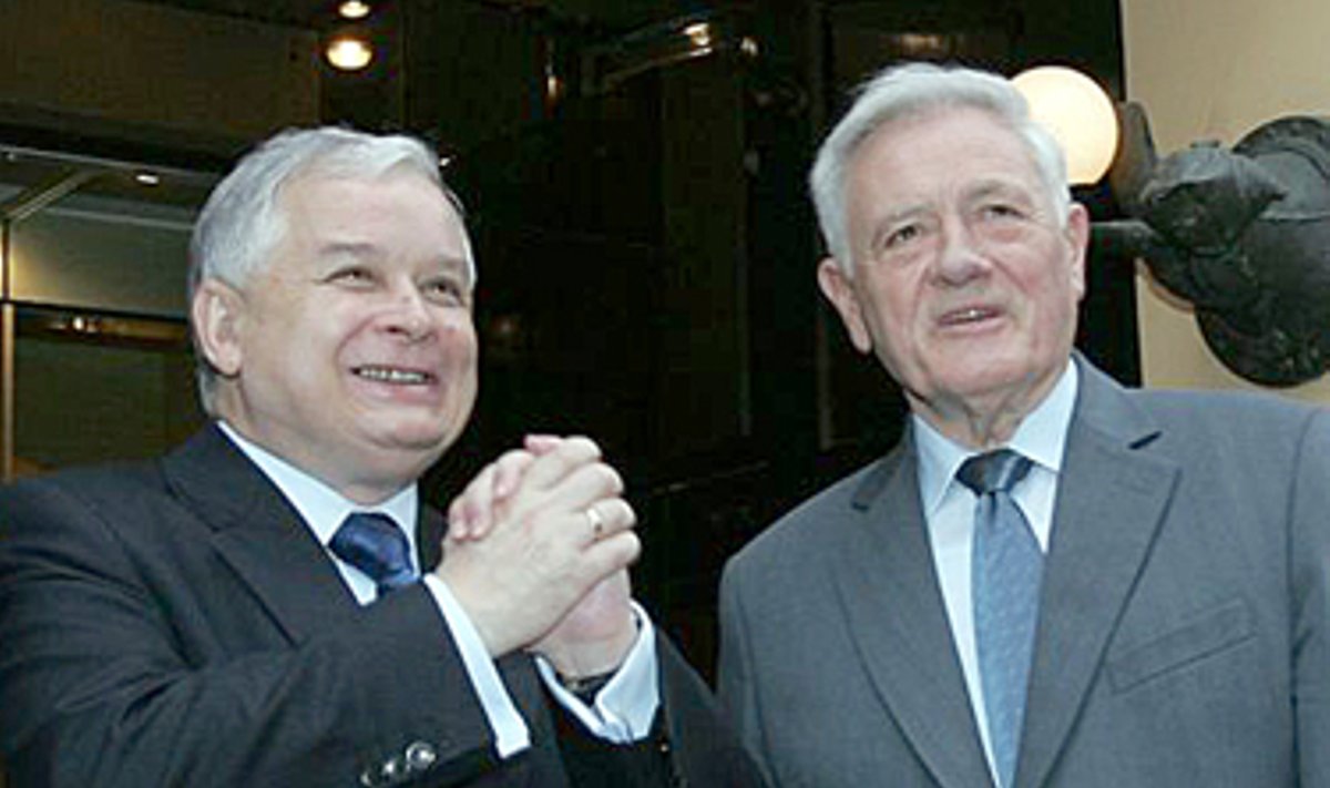 Lechas Kaczynskis ir Valdas Adamkus