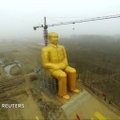Kinijoje didžiulė Mao statula išstovėjo tik tris dienas