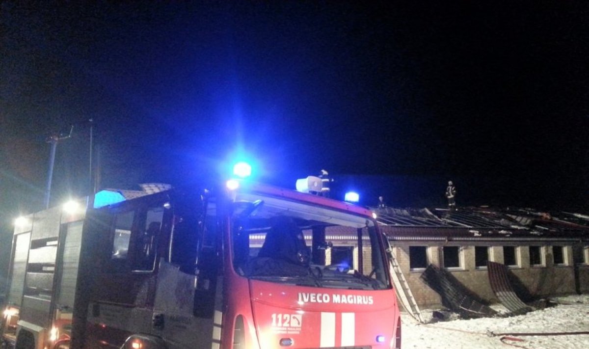 Klaipėdos r. baldų gamybos įmonėje UAB „Senex“ kilo didžiulis gaisras