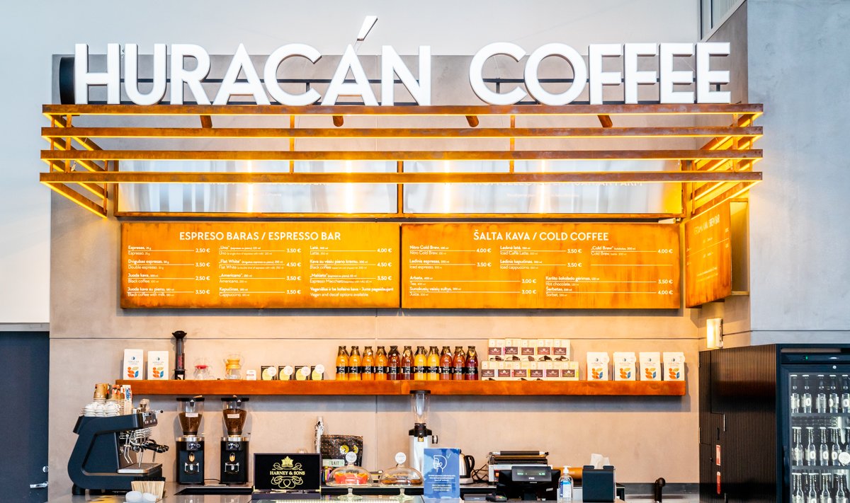 Vilniaus oro uoste atidaryta kavinė „Huracan Coffee“