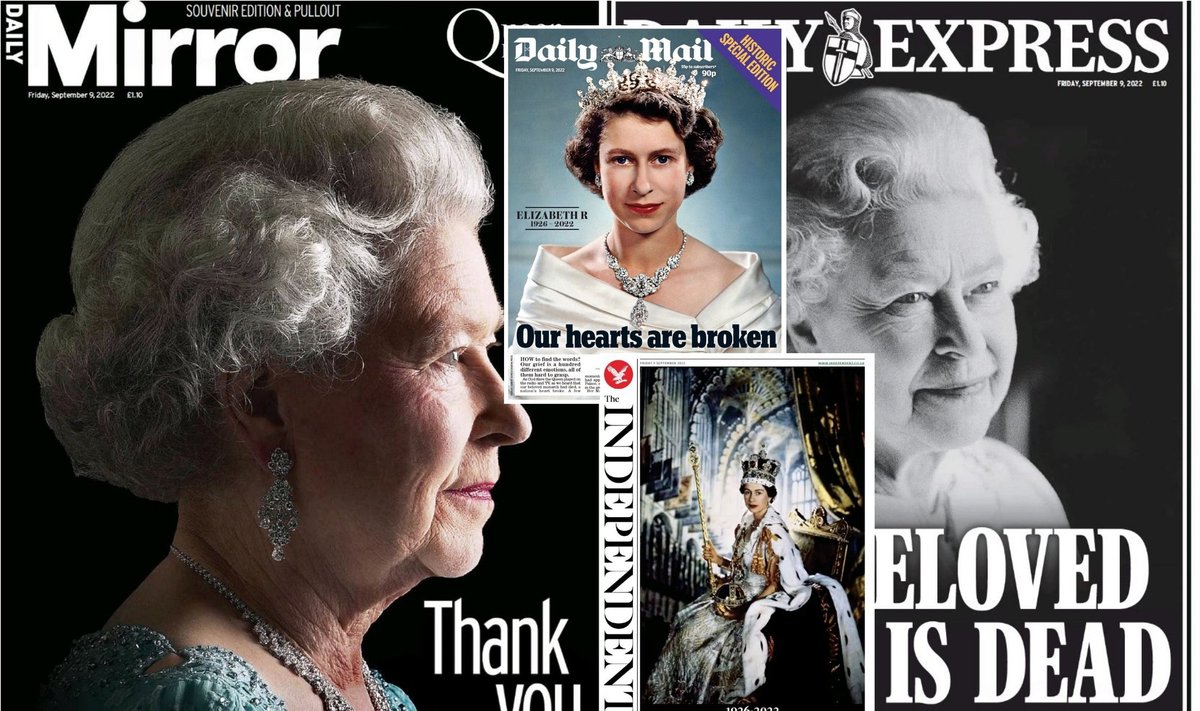 Jungtinės Karalystės spauda pagerbė Elžbietą II