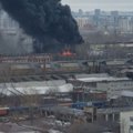 Jekaterinburge – didelio masto gaisras gamykloje