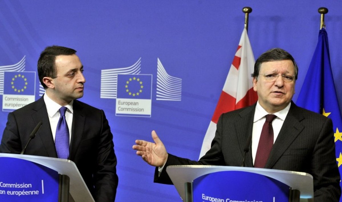  EK pirmininkas Jose Manuel Barroso, Gruzijos premjeras Iraklis Garibašvilis