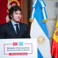 Argentinos prezidentas Javieras Milei vėl užsipuolė Ispanijos premjerą