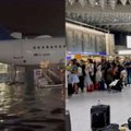 Didžiausiame Vokietijos oro uoste vanduo įkalino keleivius lėktuvuose