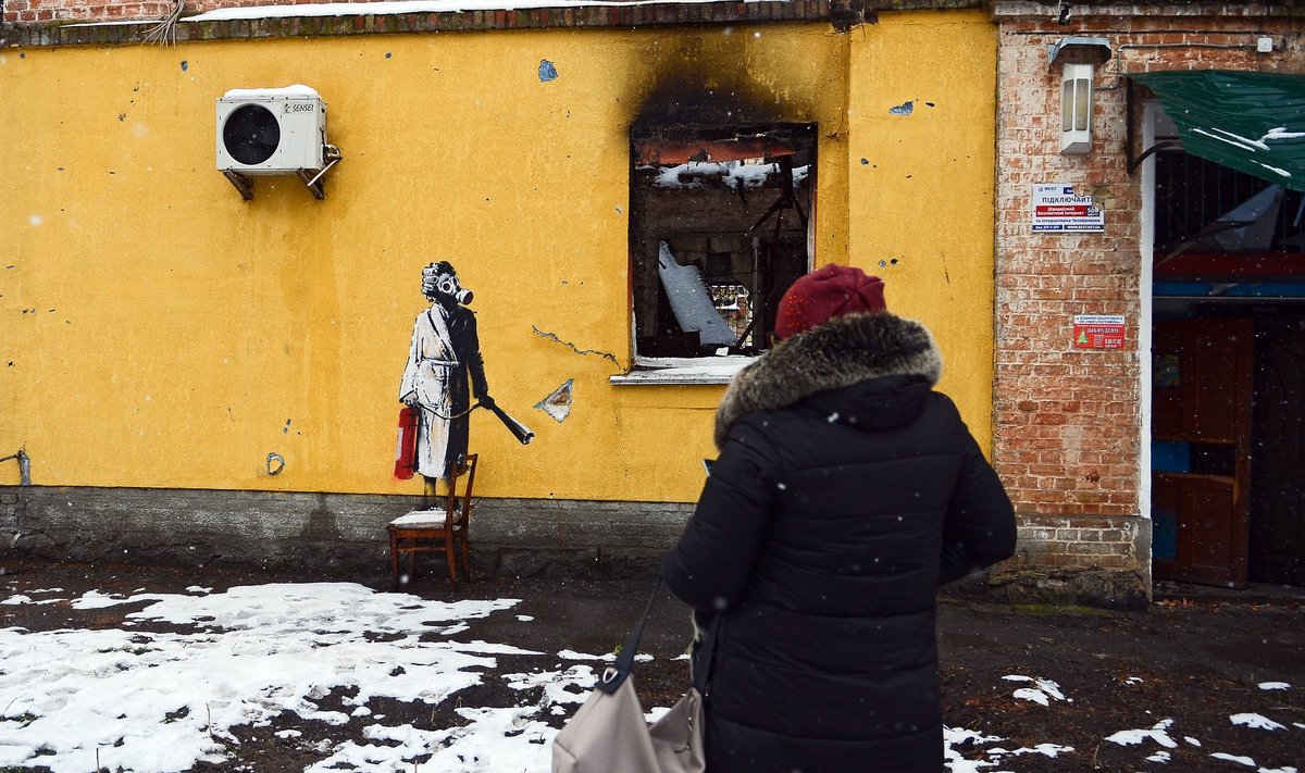  Banksy paveikslas Kijeve
